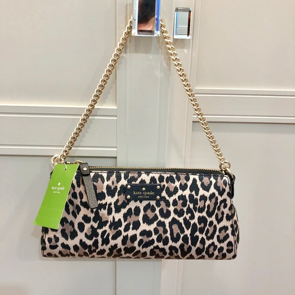 kate spade Handbags - NWT Kate Spade Leopard Jane Chain Bag Grove St